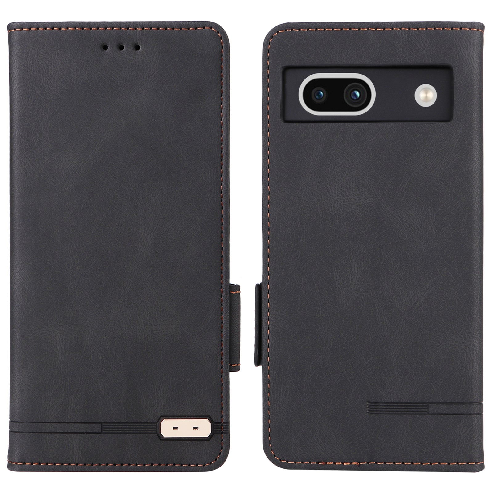 Scratch Proof Phone Cover for Google Pixel 7a Hardware Decor Dual Magnetic Clasp Wallet Horizontal Stand PU Leather Phone Case Scratch Proof Phone Cover for Google Pixel 7a Hardware Decor Dual Magnetic Clasp Wallet Horizontal Stand PU Leather Phone Case
